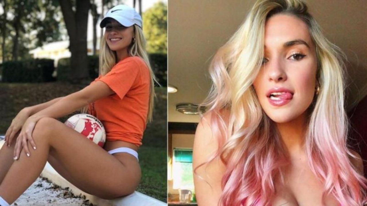Seksi voleybolcu Kayla Simmons’un göğüsleri bluza sığmadı! Ağzında düdükle verdiği pozlar sosyal medyayı salladı
