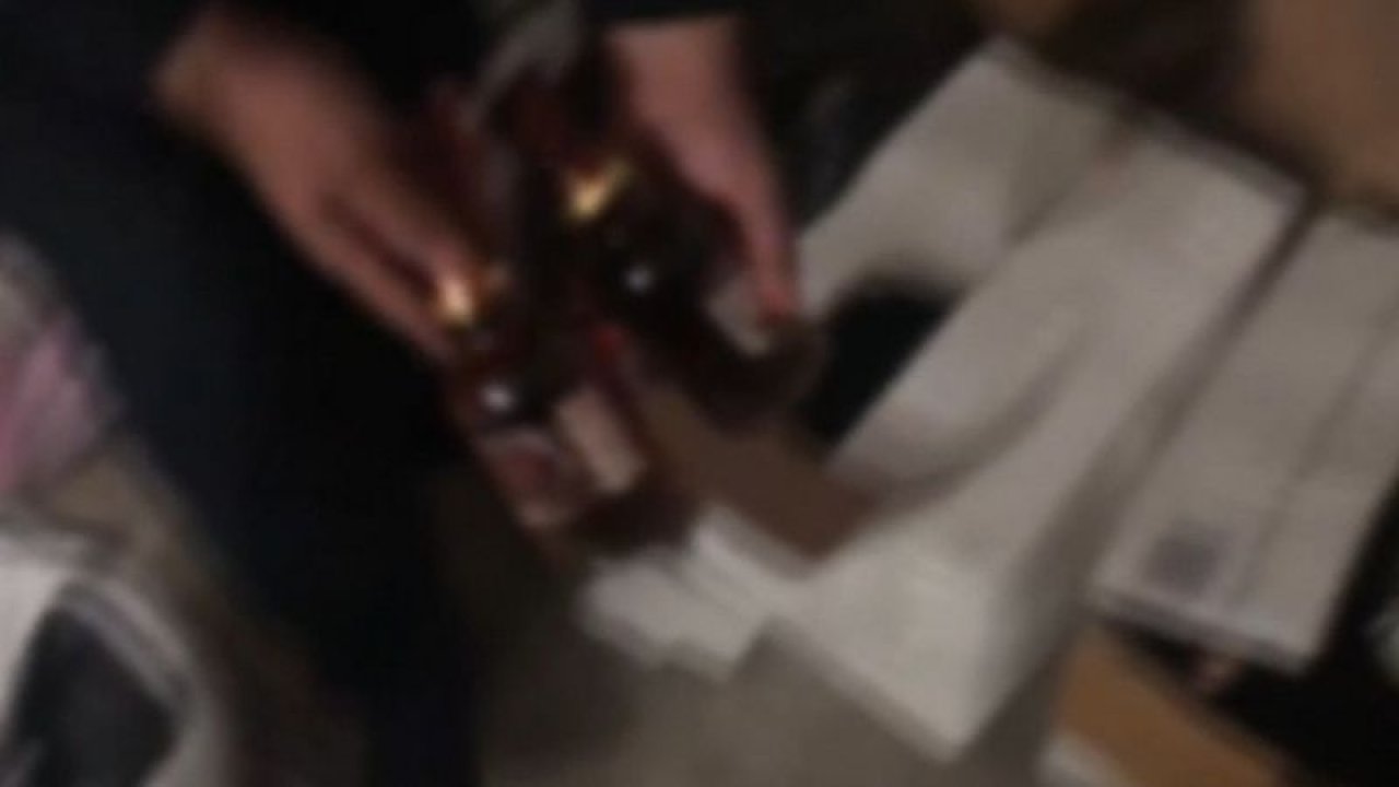 Gaziantep’te 274 şişe sahte alkol ile 35 litre etil alkol ele geçirildi