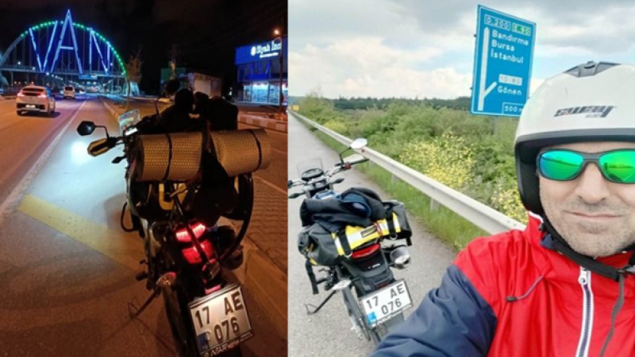 Vanlı dağcı motosikleti ile Türkiye turu yaptı