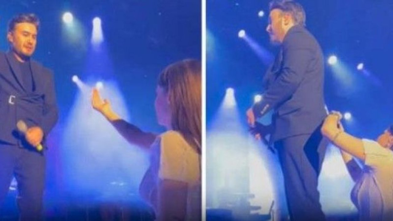 Mustafa Ceceli'nin sahnede zor anlar yaşadı! Eşi ceketini yırttı!