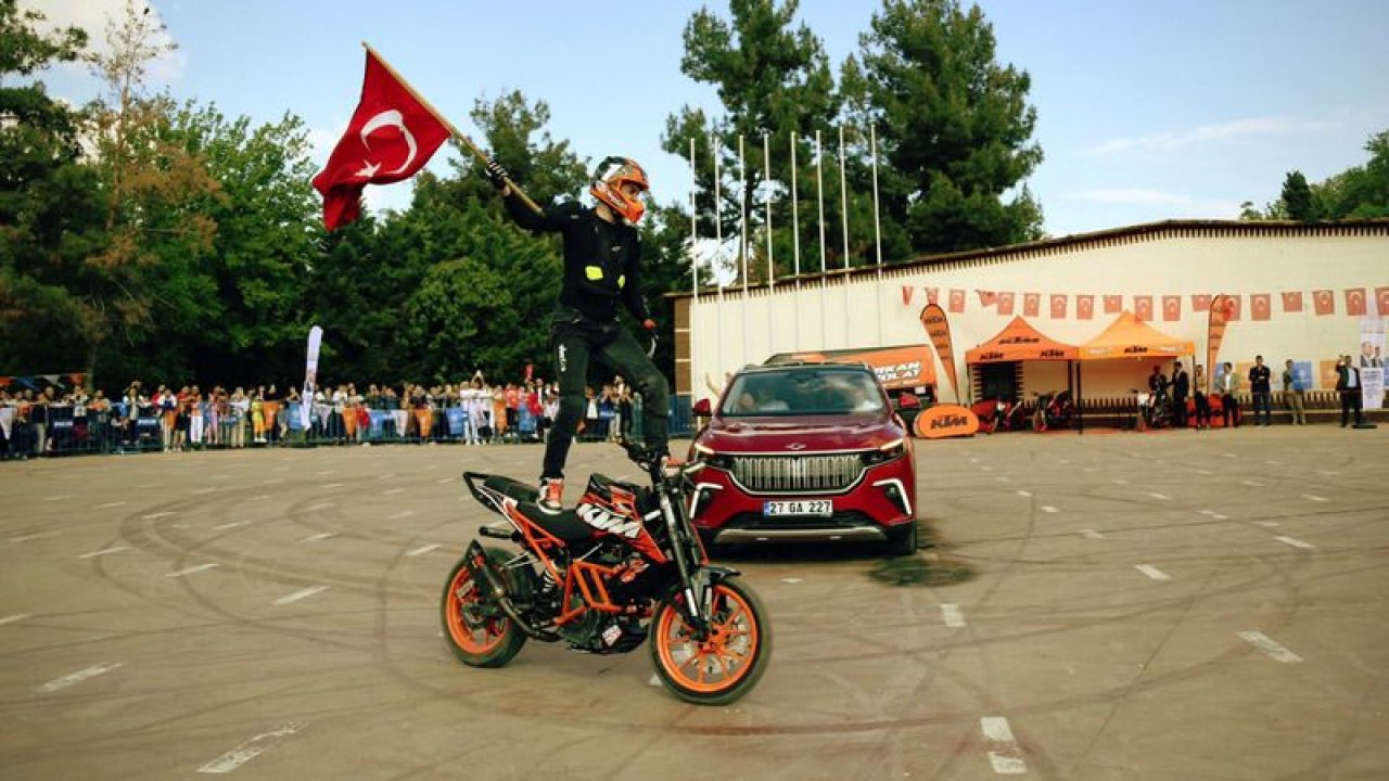 Bozgeyik organize etti, motosiklet şova büyük ilgi
