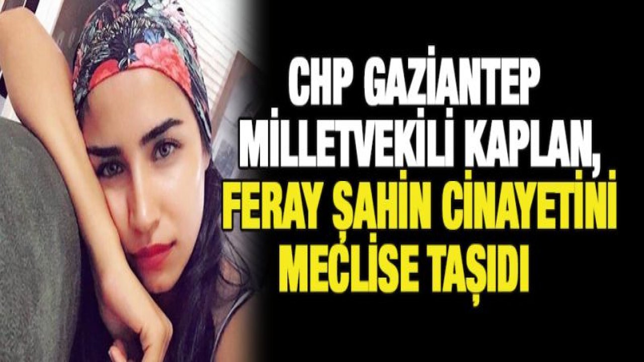CHP Gaziantep Milletvekili Kaplan, Feray Şahin cinayetini meclise taşıdı
