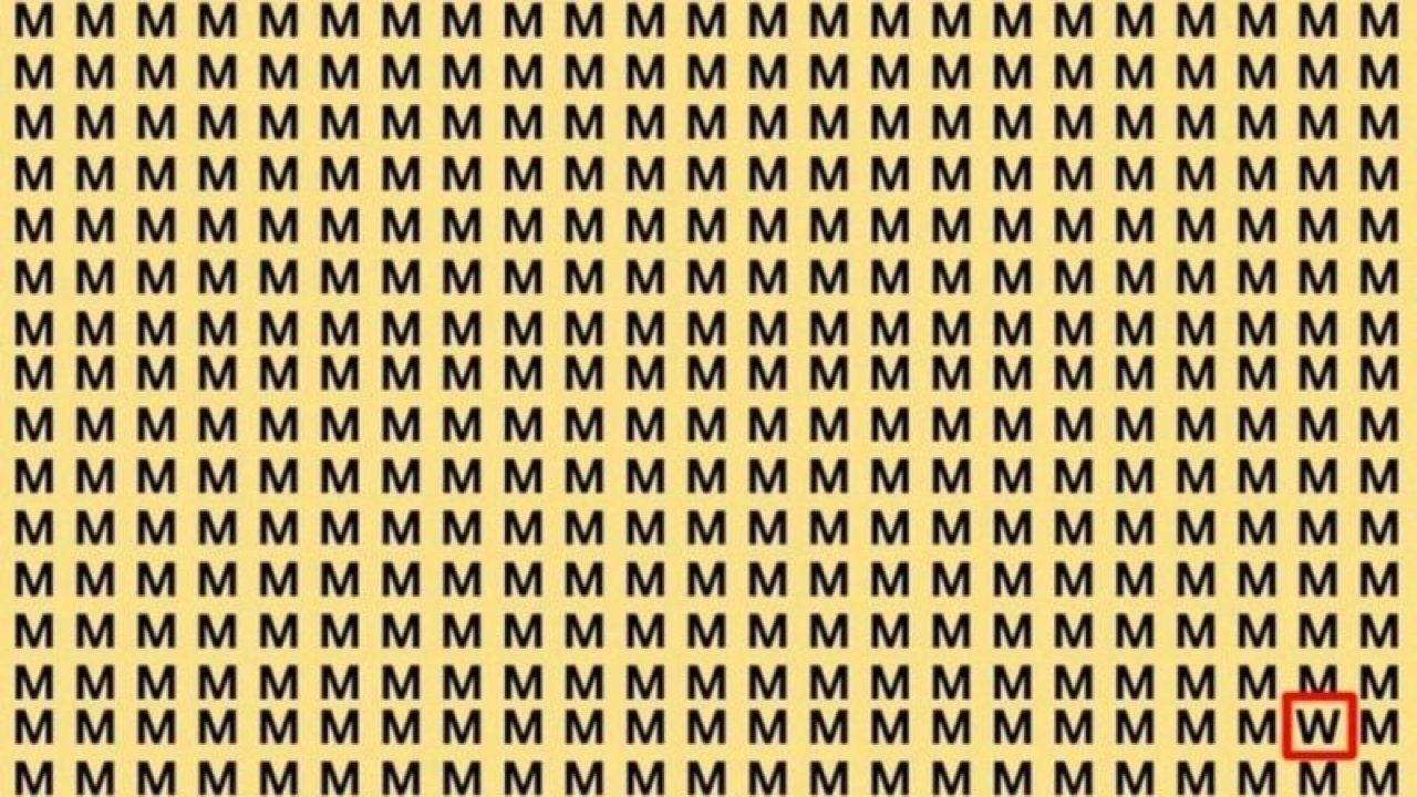 5 saniyede resimdeki W harfini bulanlar çok zekiymiş! Hemen teste başlayın