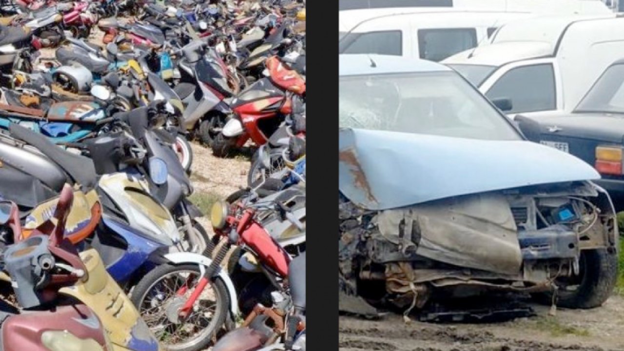 Gaziantep'te 'Haciz, yanlış park ya da kaza nedeniyle yediemin otoparklara getirilen BİNLERCE MOTOSİKLET, ARABA DAHASI TİCARİ ARAÇLAR ÇÜRÜYOR!