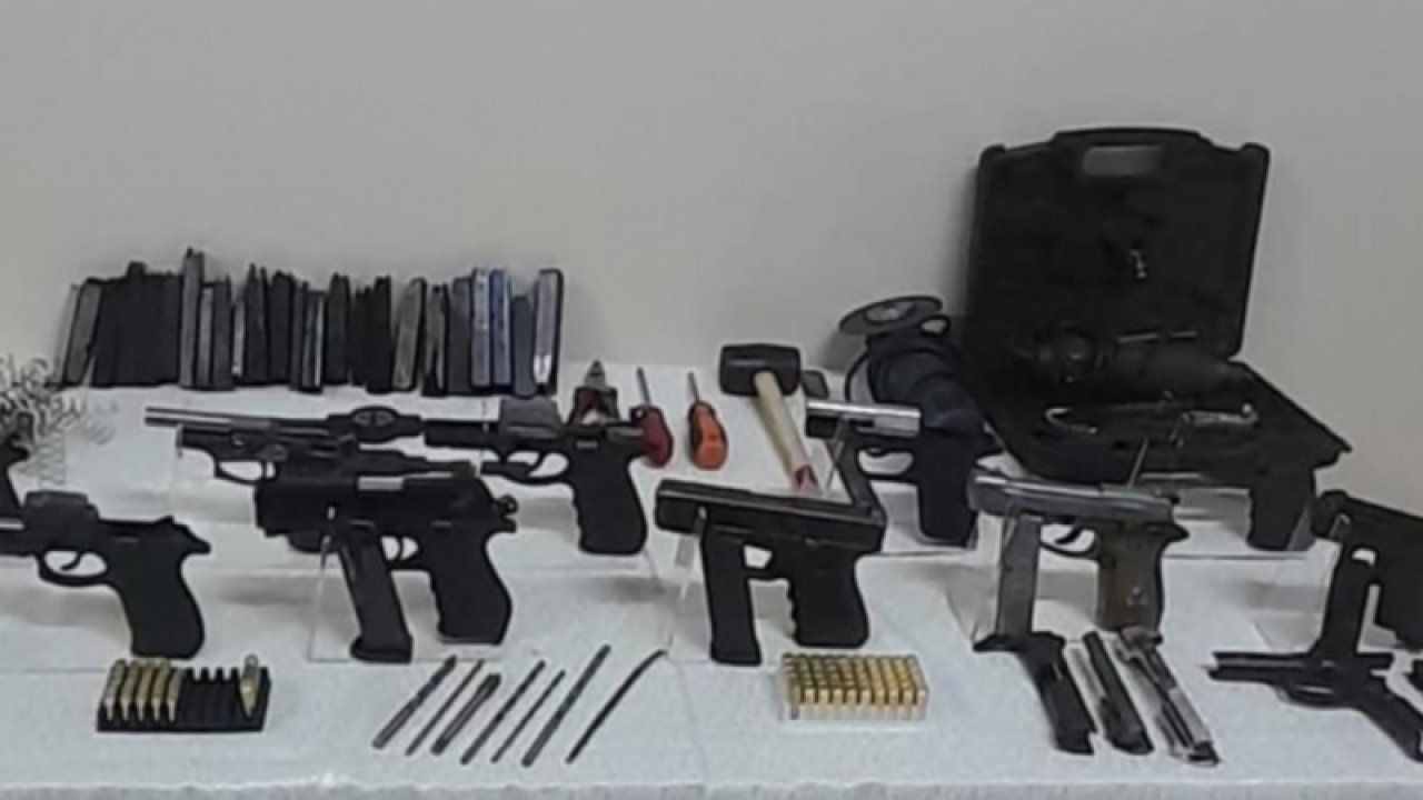 Gaziantep'te kaçak silah imalathanesine baskın! 2 kişi gözaltına alındı.
