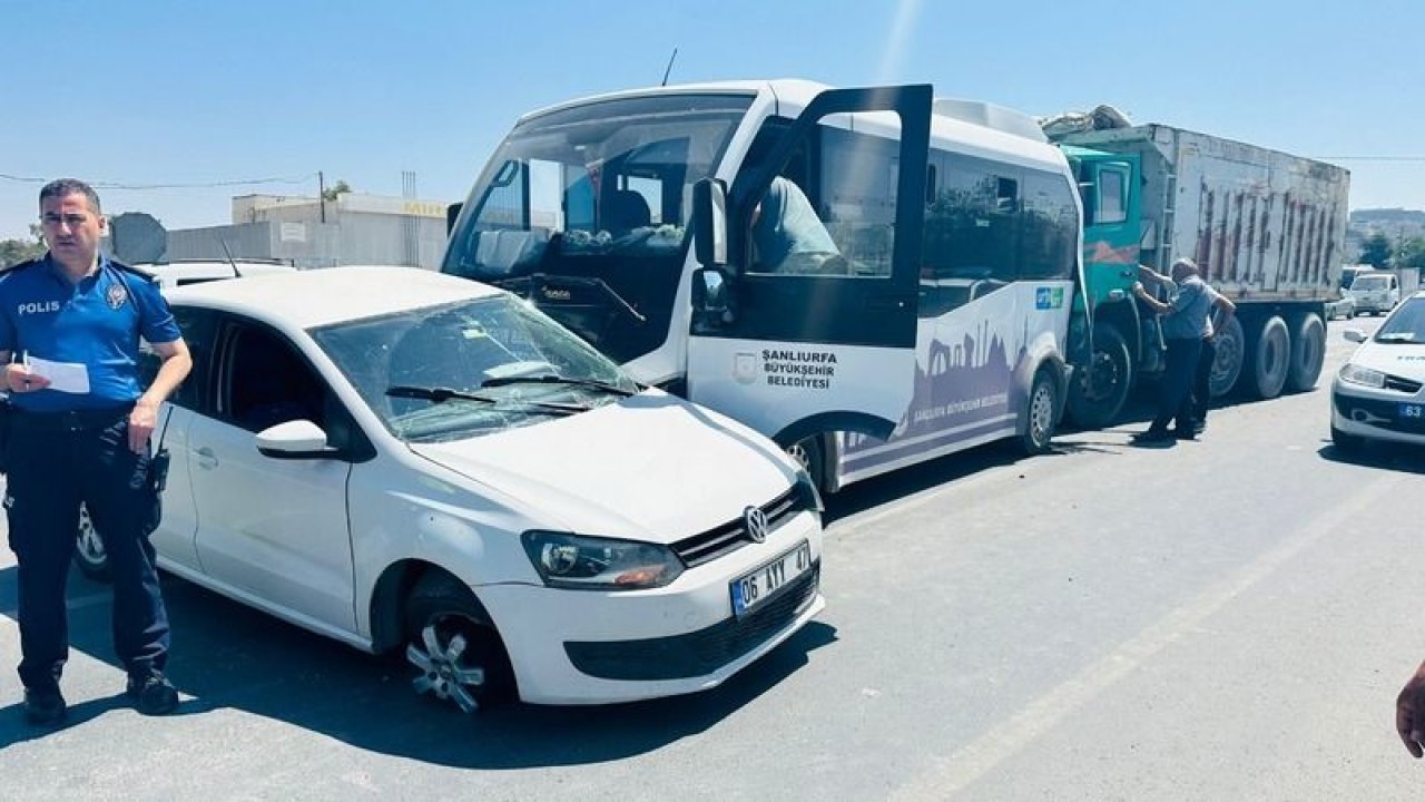 Şanlıurfa - Gaziantep karayolunun Birecik Köprüsünde zincirleme kaza