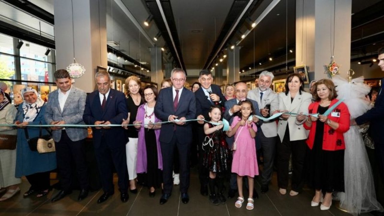 Şehitkamilli kadınların, yağlı boya ve rölyef eserleri görücüye çıktı