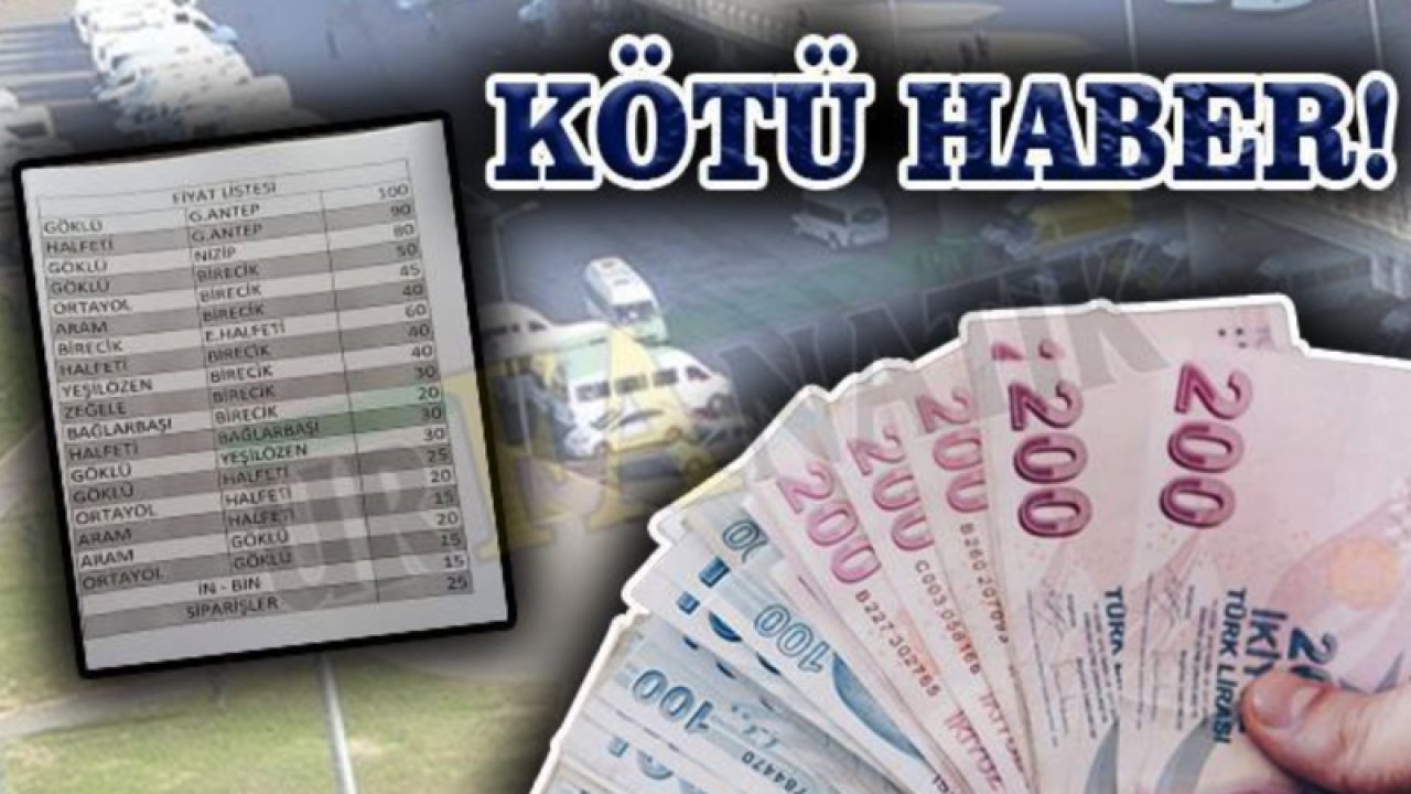 Şanlıurfa'dan Gaziantep'e Gelmek İsteyenler Dikkat! Şanlıurfa’da ulaşıma 10 TL zam...