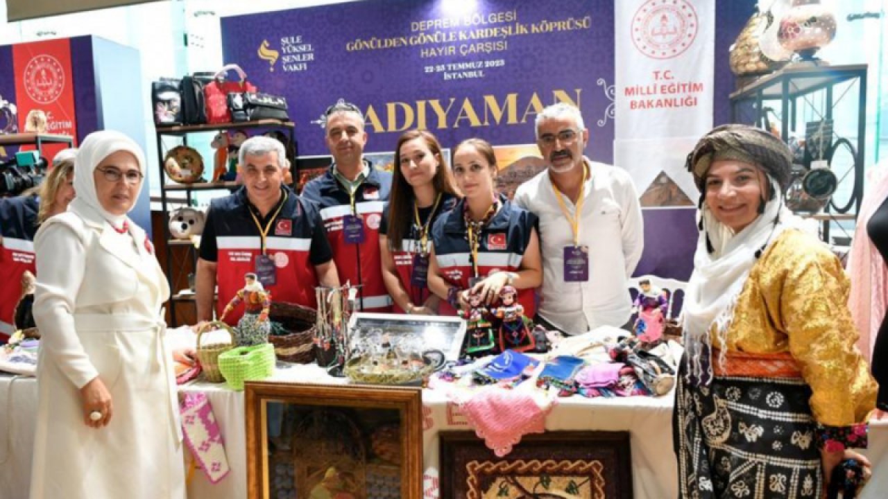 Emine Erdoğan'dan depremzedeler için açılan "Hayır Çarşısı"na destek ziyareti:
