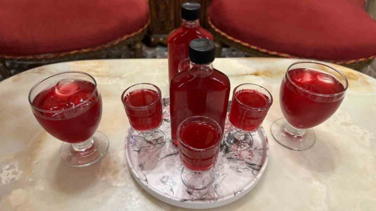 Gaziantep’te kavurucu sıcaklarda vatandaşlar sıcaklığın verdiği harareti reyhan şerbeti içerek atmaya çalışıyor