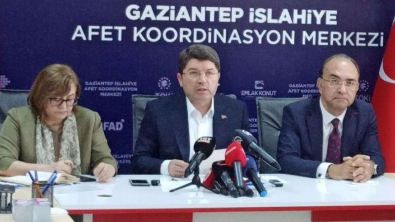 Adalet Bakanı Bakan Tunç, Gaziantep’in Nurdağı ilçesi Afet Koordinasyon Merkezi’ni ziyaret etti