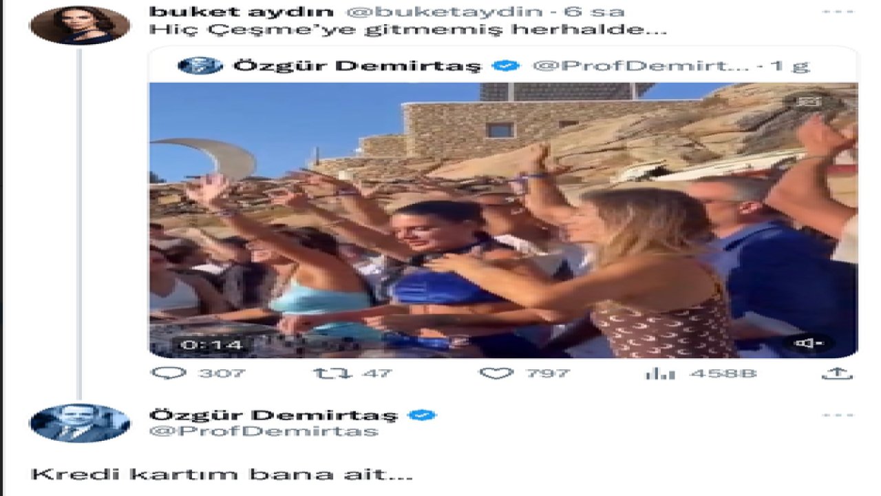 Özgür Demirtaş, Buket Aydın'a BİR İRONİ'yle CEVAP VERDİ: Kredi kartım bana ait... İRONİ NE DEMEK