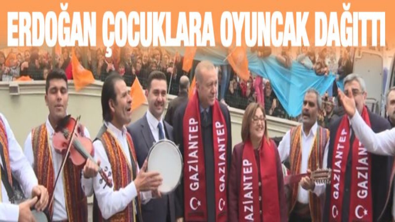 Cumhurbaşkanı Erdoğan'a Gaziantep usulü karşılama