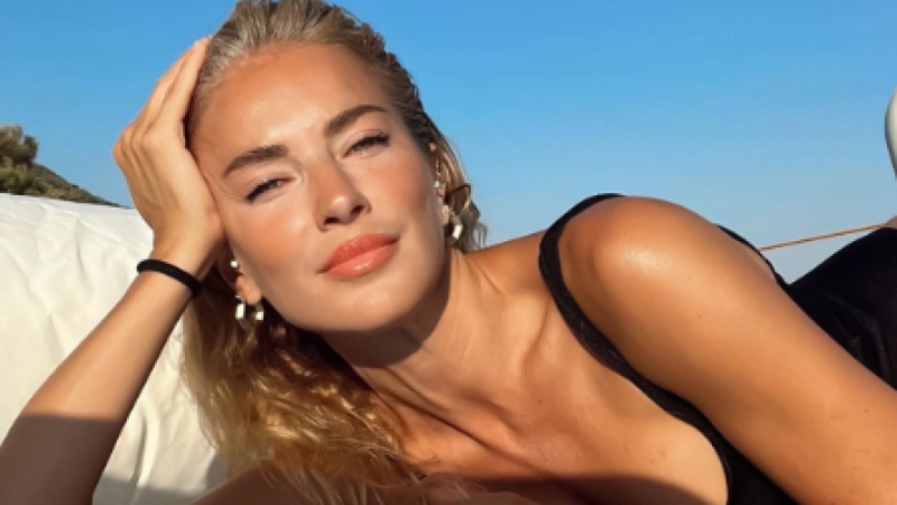 Burcu Esmersoy mor bikinisiyle akılları başlardan aldı: Tanıtım sonrasında serin sular ile buluştu