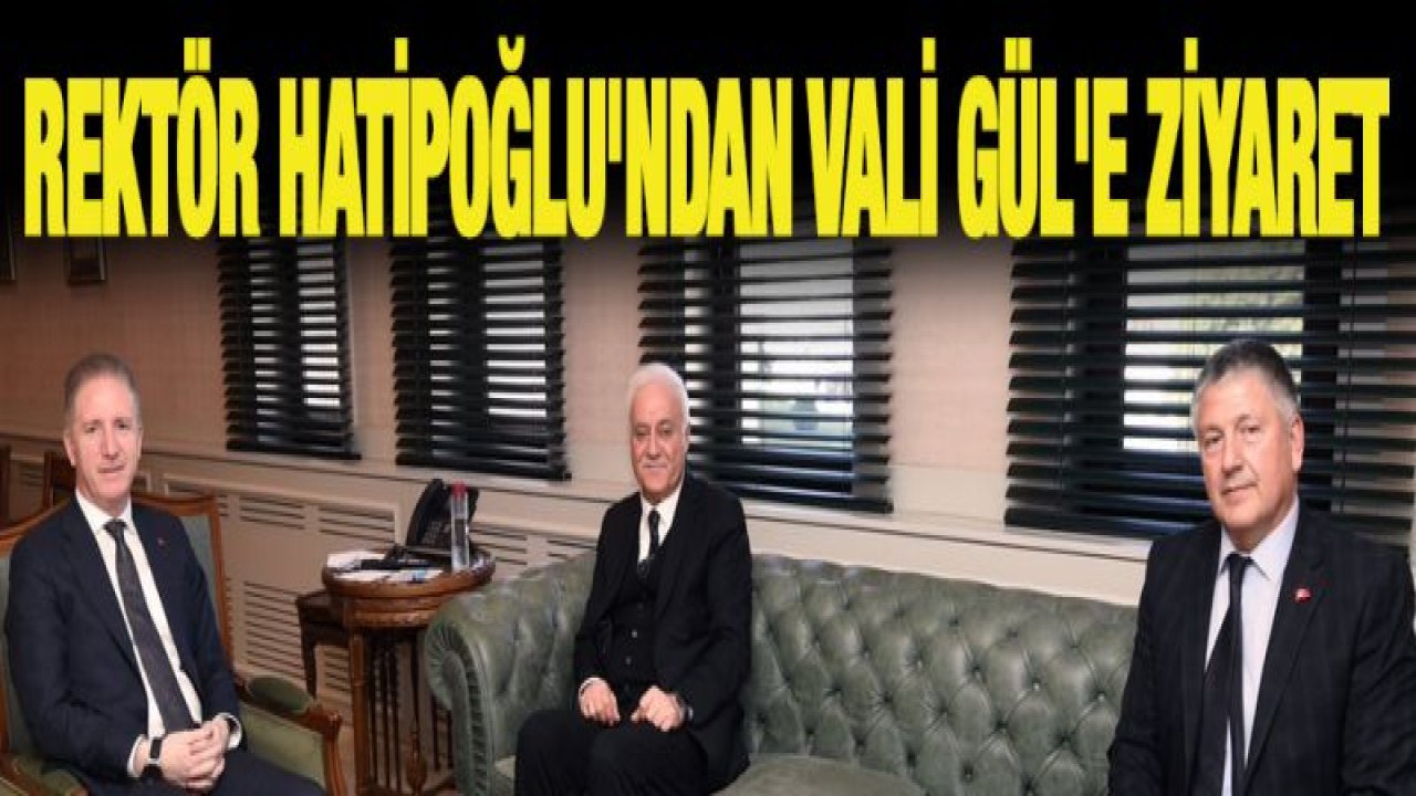 Rektör Hatipoğlu'ndan Vali Gül'e ziyaret