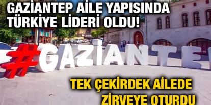 Gaziantep Aile Yapısında Türkiye Lideri Oldu! Tek Çekirdek Ailede Zirveye Oturdu