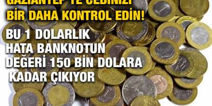 Gaziantep’te Cebinizi Bir Daha Kontrol Edin! Bu 1 Dolarlık Hata Banknotun Değeri 150 Bin Dolara Kadar Çıkıyor