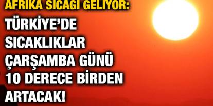 Afrika Sıcağı Geliyor: Türkiye’de Sıcaklıklar Çarşamba Günü 10 Derece Birden Artacak!