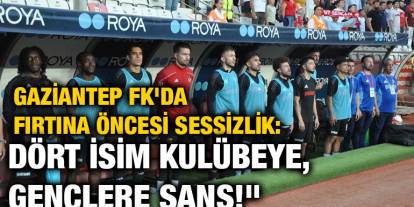 "Gaziantep FK'da Fırtına Öncesi Sessizlik: Dört İsim Kulübeye, Gençlere Şans!"