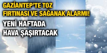 Gaziantep’te Toz Fırtınası ve Sağanak Alarmı! Yeni Haftada Hava Şaşırtacak