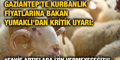 Gaziantep’te Kurbanlık Fiyatlarına Bakan Yumaklı’dan Kritik Uyarı: “Fahiş Artışlara İzin Vermeyeceğiz!”