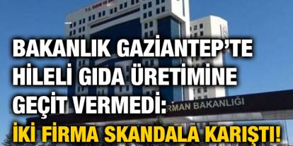 Bakanlık Gaziantep’te Hileli Gıda Üretimine Geçit Vermedi: İki Firma Skandala Karıştı!