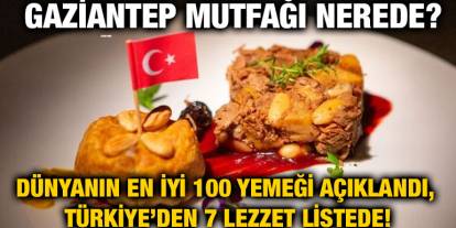 Gaziantep Mutfağı Nerede? Dünyanın En İyi 100 Yemeği Açıklandı, Türkiye’den 7 Lezzet Listede!