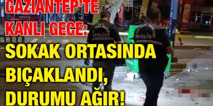 Gaziantep’te Kanlı Gece: Sokak Ortasında Bıçaklandı, Durumu Ağır!