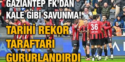 Gaziantep FK’dan Kale Gibi Savunma! Tarihi Rekor Taraftarı Gururlandırdı
