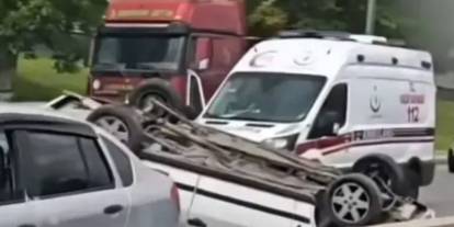 Gaziantep’te Can Pazarı! İpek Yolu’nda Otomobil Takla Attı!