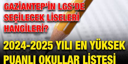 Gaziantep’in LGS’de Seçilecek Liseleri Hangileri? 2024-2025 Yılı En Yüksek Puanlı Okullar Listesi