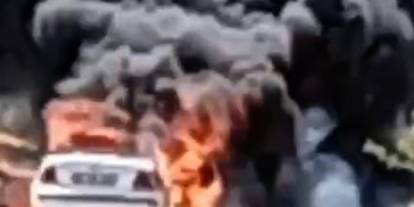 Gaziantep’te Otomobil Alev Alev Yandı!