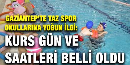 Gaziantep’te Yaz Spor Okullarına Yoğun İlgi: Kurs Gün ve Saatleri Belli Oldu