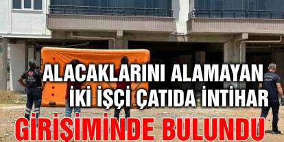 Alacaklarını Alamayan İki İşçi Çatıda İntihar Girişiminde Bulundu