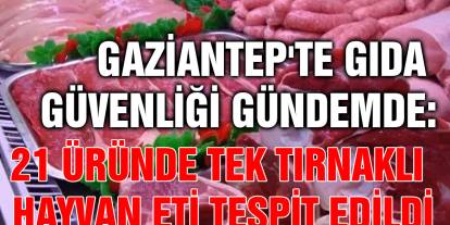 Gaziantep'te Gıda Güvenliği Gündemde: 21 Üründe Tek Tırnaklı Hayvan Eti Tespit Edildi