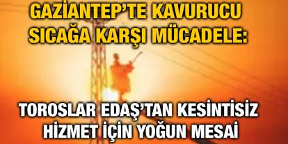 Gaziantep’te Kavurucu Sıcağa Karşı Mücadele: Toroslar EDAŞ’tan Kesintisiz Hizmet İçin Yoğun Mesai