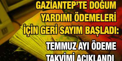 Gaziantep’te Doğum Yardımı Ödemeleri İçin Geri Sayım Başladı: Temmuz Ayı Ödeme Takvimi Açıklandı