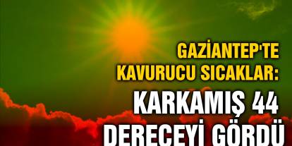 Gaziantep'te Kavurucu Sıcaklar: Karkamış 44 Dereceyi Gördü
