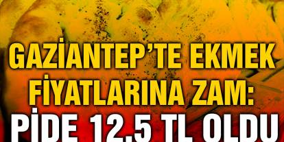 ​​​​​​​Gaziantep’te Ekmek Fiyatlarına Zam: Pide 12,5 TL Oldu