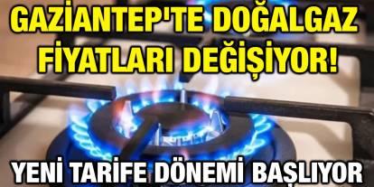 Gaziantep'te Doğalgaz Fiyatları Değişiyor! Yeni Tarife Dönemi Başlıyor