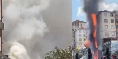 Gaziantep’te Gelinlikçide Yangın Dehşeti! Alevler 6 Katlı Binayı Sardı