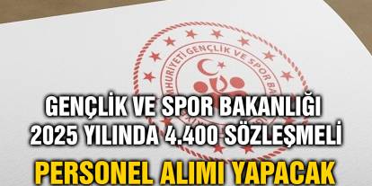 Gençlik ve Spor Bakanlığı 2025 Yılında 4.400 Sözleşmeli Personel Alımı Yapacak