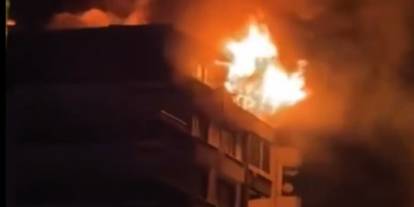 Gaiantep'te Lüks Semte Apartmanda Yangın!