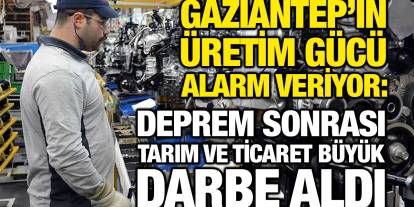 Gaziantep’in üretim gücü alarm veriyor: Deprem sonrası tarım ve ticaret büyük darbe aldı
