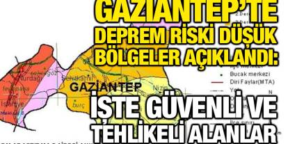 Gaziantep’te deprem riski düşük bölgeler açıklandı: İşte güvenli ve tehlikeli alanlar