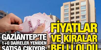 Gaziantep’te 1+0 Daireler Yeniden Satışa Çıkıyor: Fiyatlar ve Kiralar Belli Oldu