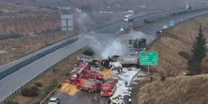 Gaziantep Otoyolu’nda Cehennem Gibi Kaza! Yol Trafiğe Kapatıldı