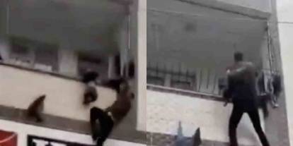 Gaziantep’te Bu Olay Konuşuluyor! Balkonda Asılı Kalan Çocuğu Son Anda Kurtardı