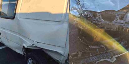 Gaziantep'te Otomobil ile kamyonet çarpıştı: 5 yaralı