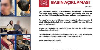 Gaziantep'te Engelli Merkezinde Darp Şoku! Bakanlıktan Açıklama